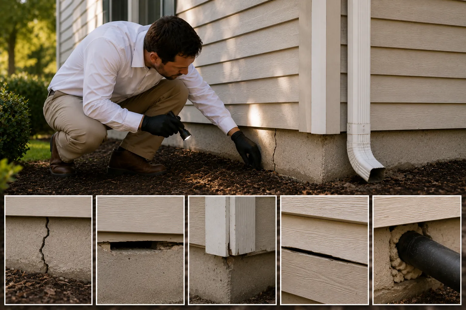 Foundation and Exterior Wall Gaps